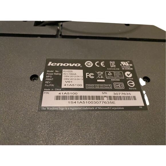 Lenovo Preferred Pro USB Keyboard Ku 0225 Black Wired Computer Accessory - Picture 7 of 12